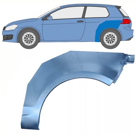 Reparatiepaneel achterspatbord voor Volkswagen Golf 6 2008-2013 / Links