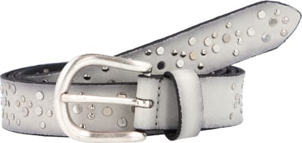 Vanzetti Leren Riem 25mm Rivet Belt W75 Light Grey Lichtgrijs