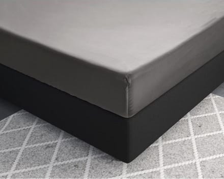Primaviera DeLuxe Hoeslaken Satijn Grijs - 200 x 220 cm + 30 cm hoekhoogte