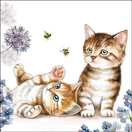 Lunch Servetten Cats and Bees - Ambiente - 33x33 cm