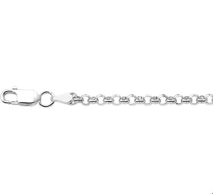 Zilver Gerhodineerd Armband Jasseron 3,5 Mm 18 Cm 1321691