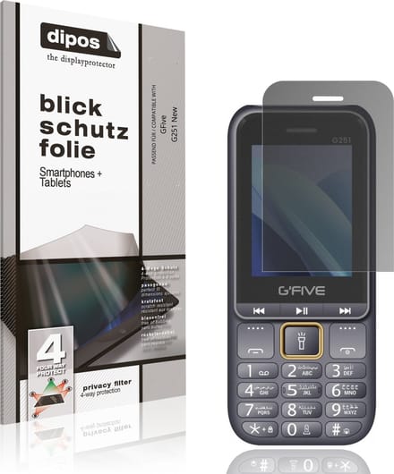 dipos – Matte Privacy Screenprotector geschikt voor GFive G251 New | Anti-Spy Beschermfolie