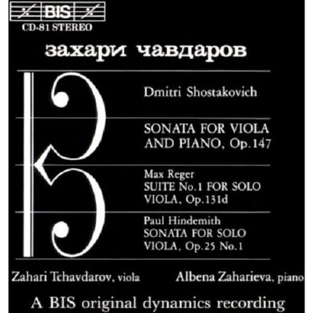 Viola Sonatas Reger/W/Tchavdarov, Zaharieva - Shostakovich/hindemith/re