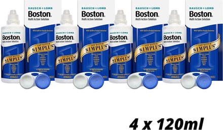 Boston Simplus - alles-in-één lenzenvloeistof - 4x 120ml - harde lenzen