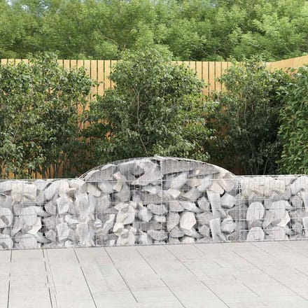 vidaXL - Schanskorven - 20 - st - gewelfd - 300x30x60/80 - cm - gegalvaniseerd - ijzer