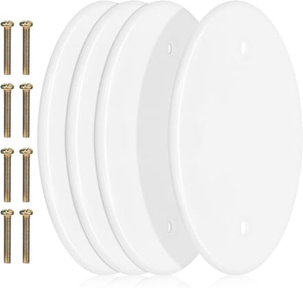 Afdekplaat - Blindplaat Deksel - Gaten Afwerken - Gereedschapsloze Installatie - 11 cm - Wit