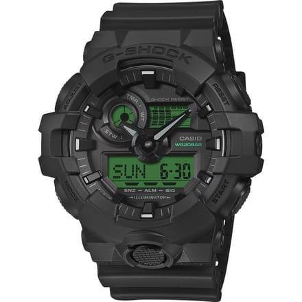 G-Shock Classic Style GA-700BEG-1AER GA-700 Series - Electro Green Horloge