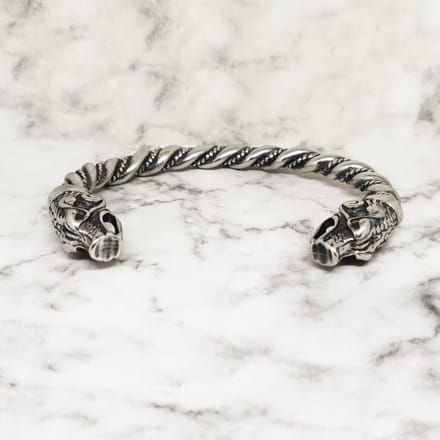 Mei's - Viking Wolf - armband heren - RVS zilver