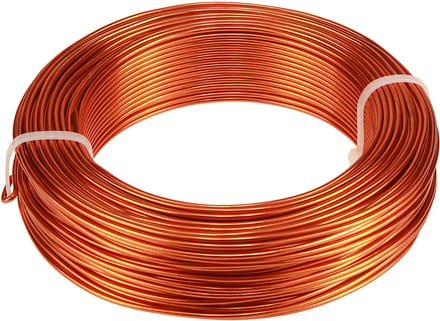 Aluminium knutseldraad, oranje, Ø2mm, 500g, 60m, voor doe-het-zelf dec