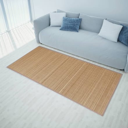 vidaXL - Tapijt - rechthoekig - 120x180 - cm - bamboe - bruin