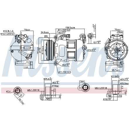 Compressor airconditioning NISSENS 890062