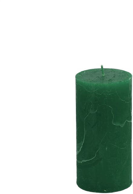 Effen kaarsen donkergroen 50x100mm 4 st, 4 Stück