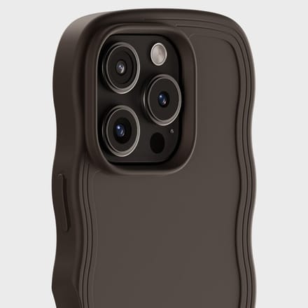 Holdit Wavy Case geschikt voor Apple iPhone 16 Pro Max - Chocolate