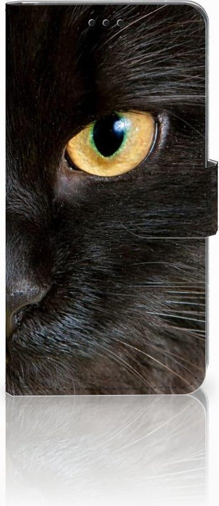 Samsung Galaxy S10 Telefoonhoesje met Pasjes Zwarte Kat