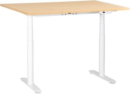 DESTINAS - Elektr bureau - Wit/Lichtbruin - 120 x 60 cm - Vezelplaat