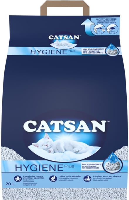 Catsan Hygiene Plus Kattenbakvulling - 2 x 20 liter - Voordeelverpakking