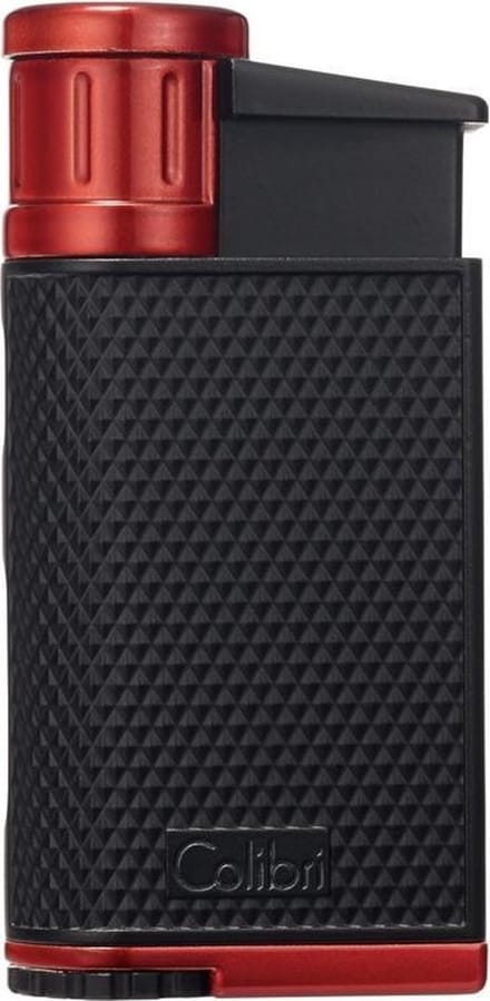 Colibri Evo Gas Aansteker - Jet Flame - Stormaansteker Windproof - van Metaal - Navulbaar - Rood
