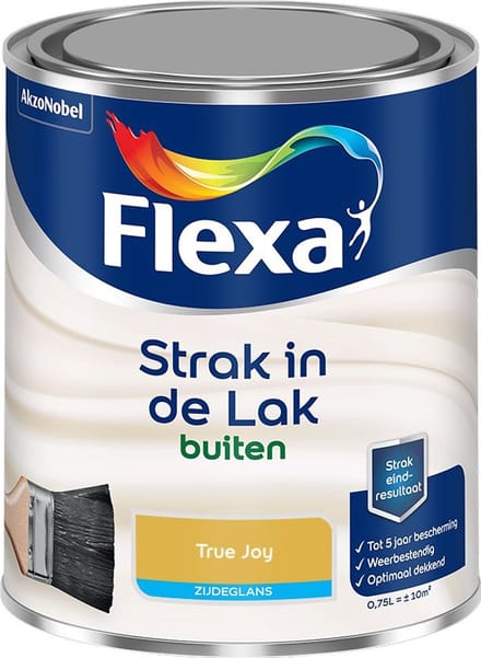 Flexa - Strak In De Lak Buitenlak Zijdeglans - True Joy - Mengverf - 750 Ml