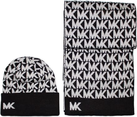 Gebreide Sjaal & Muts - Accessoires Set - Warm Blijven - Zachte Acryl Mix - One Size - Zwart