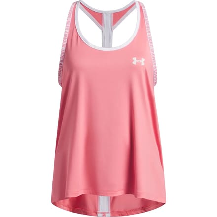 Under Armour Tech Knockout Tank-PNK Meisjes Sportshirt - Bittersweet Roze - Wit