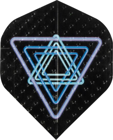 Faver Dart Flights - 3 stuks - PVC - Zwart/Wit met Print
