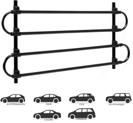 SVN® Hondenrek auto - Autorek Hond - Auto Afscheiding – Zwart - 83cm x 5cm x 40cm
