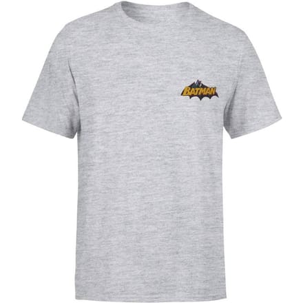 DC Batman Embroidered Unisex T-Shirt - Grey - XL