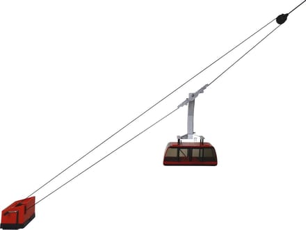 Jägerndorfer - 89093 Pendelbaan Kronos 1X Handbediend Rood Miniatuur Model - 1:32 - Kerstdorp