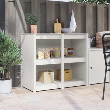 vidaXL - Keuken - Kast - MEPPEL - Warmwit - 106 - x - 55 - x - 92 - cm
