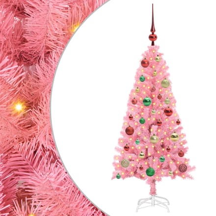 vidaXL - Kerstboom - Roze - 120 - cm - PVC
