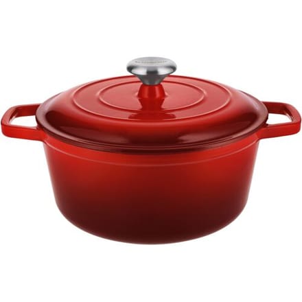 SILVERCREST Gietijzeren pan, Ø26 cm (Rood)