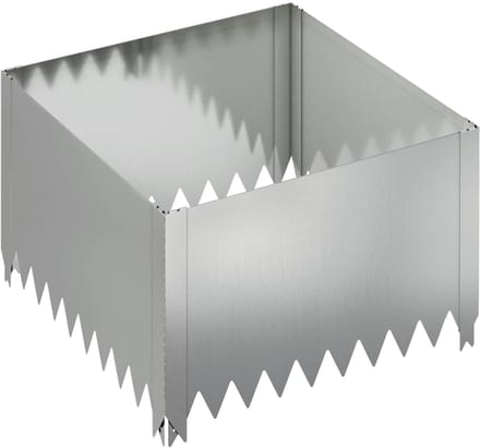 vidaXL - Gazonrand - 60 - x - 60 - x - 35 - cm - Staal - Zilverkleurig