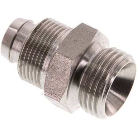 12x10 & G3/8'' RVS 1.4571 Rechte Opsteekkoppeling Buitendraad