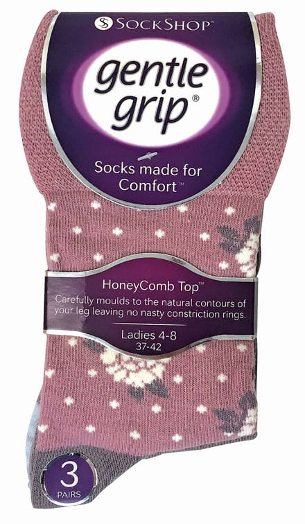 6 paar sokken zonder elastiek damessokken met zachte grip - GG01