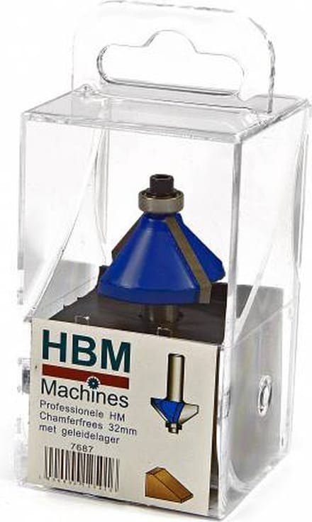 Professionele HM Afkantfrees 32 mm. Met Geleidelager