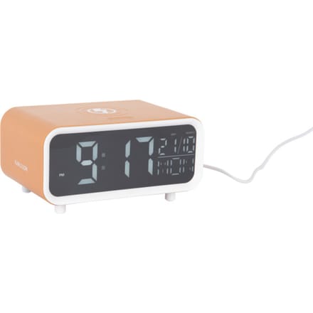 Karlsson wekker chunky led w. phone charger oker