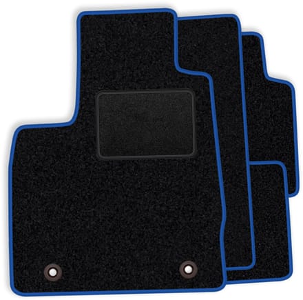 Complete set velours vloermatten passend voor Opel Corsa E 2015-2019 - blauwe afwerking