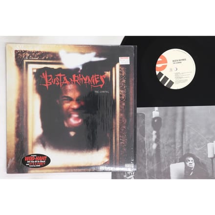 LP Plaat BUSTA RHYMES - Coming 617421 ELEKTRA 1996 US Rap & Hip-Hop/R&B Gebruikt white