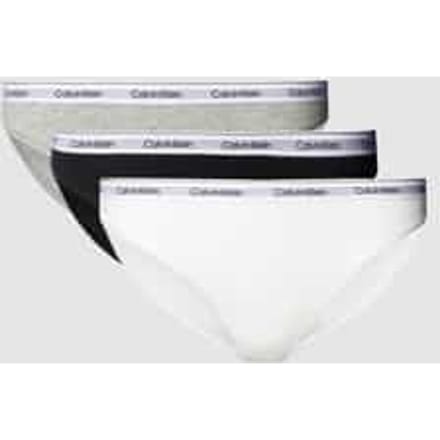 Calvin Klein Bikini 3-Pack Kleurblok Comfortabel Letter Jacquard Driehoek Ondergoed Damesondergoed 000QD5207E-MPI XS white