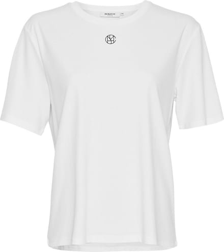 MSCH Copenhagen Mschmelea Icon Tee Tops & T-shirts Dames - Shirt - Wit - Maat XS/S