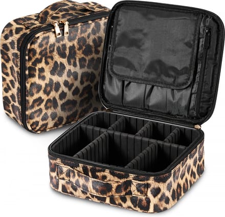 YONO Make Up Tas - Beautycase Dames en Meisje - Cosmetica Organizer - Koffer - Luipaard
