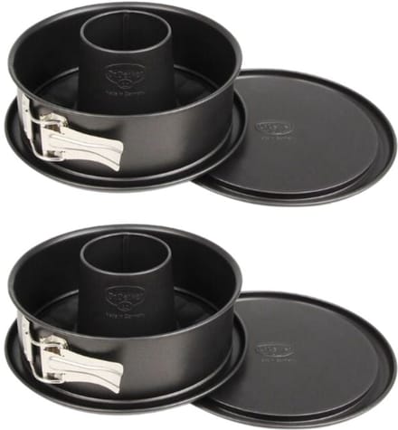 Set van 2 springvormen en savarinvormen met scharnier, staal 18 cm Dr. Oetker Tradition