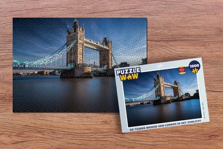 Puzzel De Tower Bridge van Londen in het zonlicht - Legpuzzel - Puzzel 1000 stukjes volwassenen
