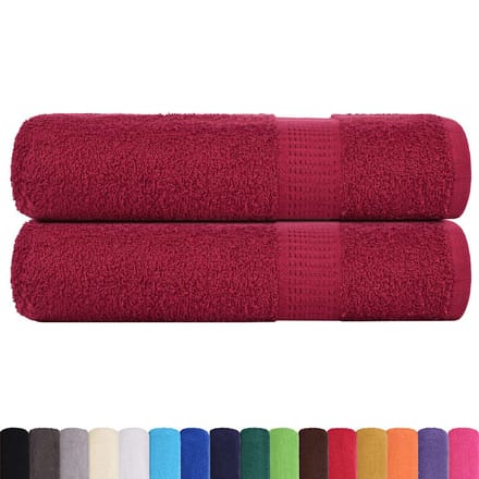 vidaXL - Handdoeken - FROGN - 2 - st - 50x100 - cm - 360 - g/m² - bordeaux