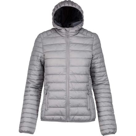 Kariban Ladies' lightweight hooded padded jacket K6111 - Marl Silver - S