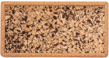 Dienblad QUERCO kurk rechthoekig 28x14.5x1.5 cm - coal - SET/2