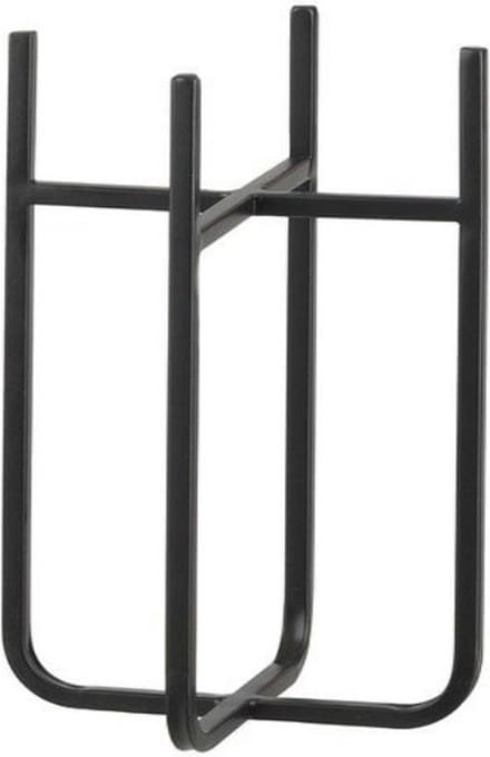 Mica Decorations - bloempot plantenstandaard - verhoger - zwart - H25 x B14 cm