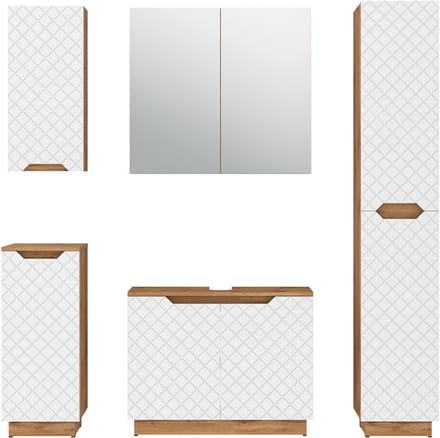 Vicco Badkamermeubelset Lotta, Wit, 5-delig