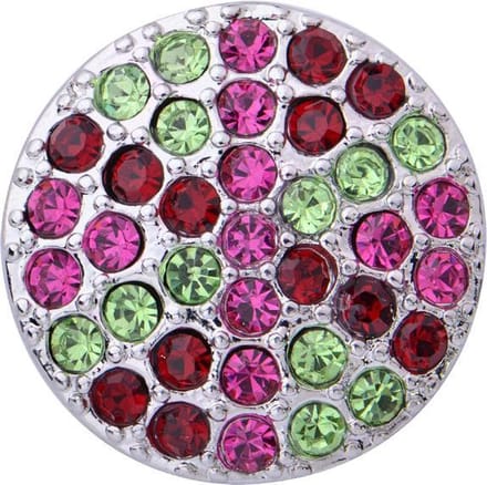 Quiges - Drukknoop Mini 12mm Gekleurde Zirkonia Stenen - EBCMK149