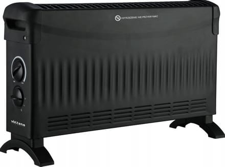 Volteno VO2454 - Convector Verwarming - 1500W - Zwart - Thermostaat